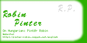 robin pinter business card